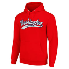 Washington Capitals Starter Tailsweep Fleece Tri-Blend Pullover Hoodie - Red Hoodies