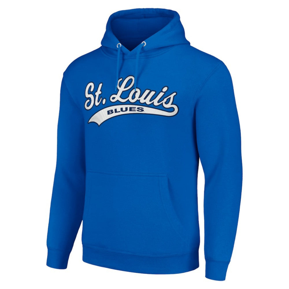 St. Louis Blues Starter Tailsweep Fleece Tri-Blend Pullover Hoodie - Blue Hoodies