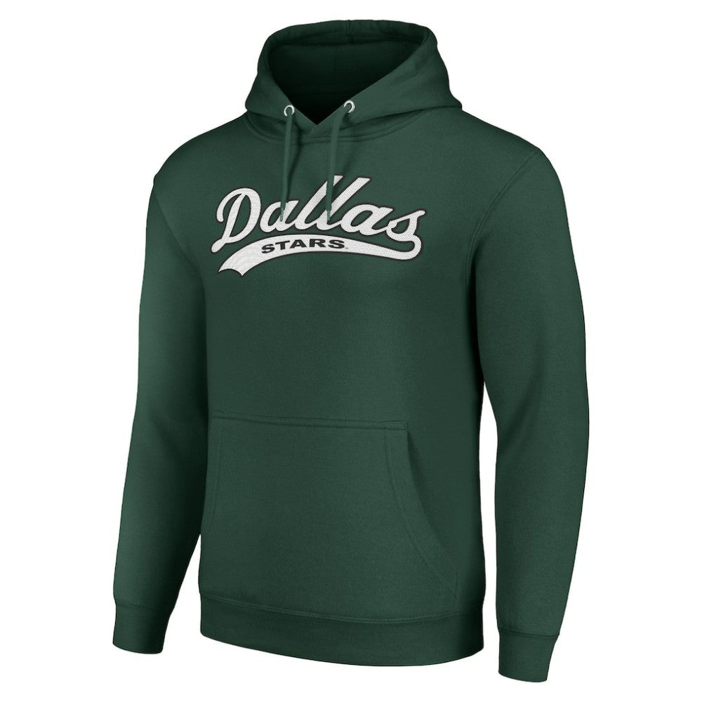 Dallas Stars Starter Tailsweep Fleece Tri-Blend Pullover Hoodie - Green Hoodies