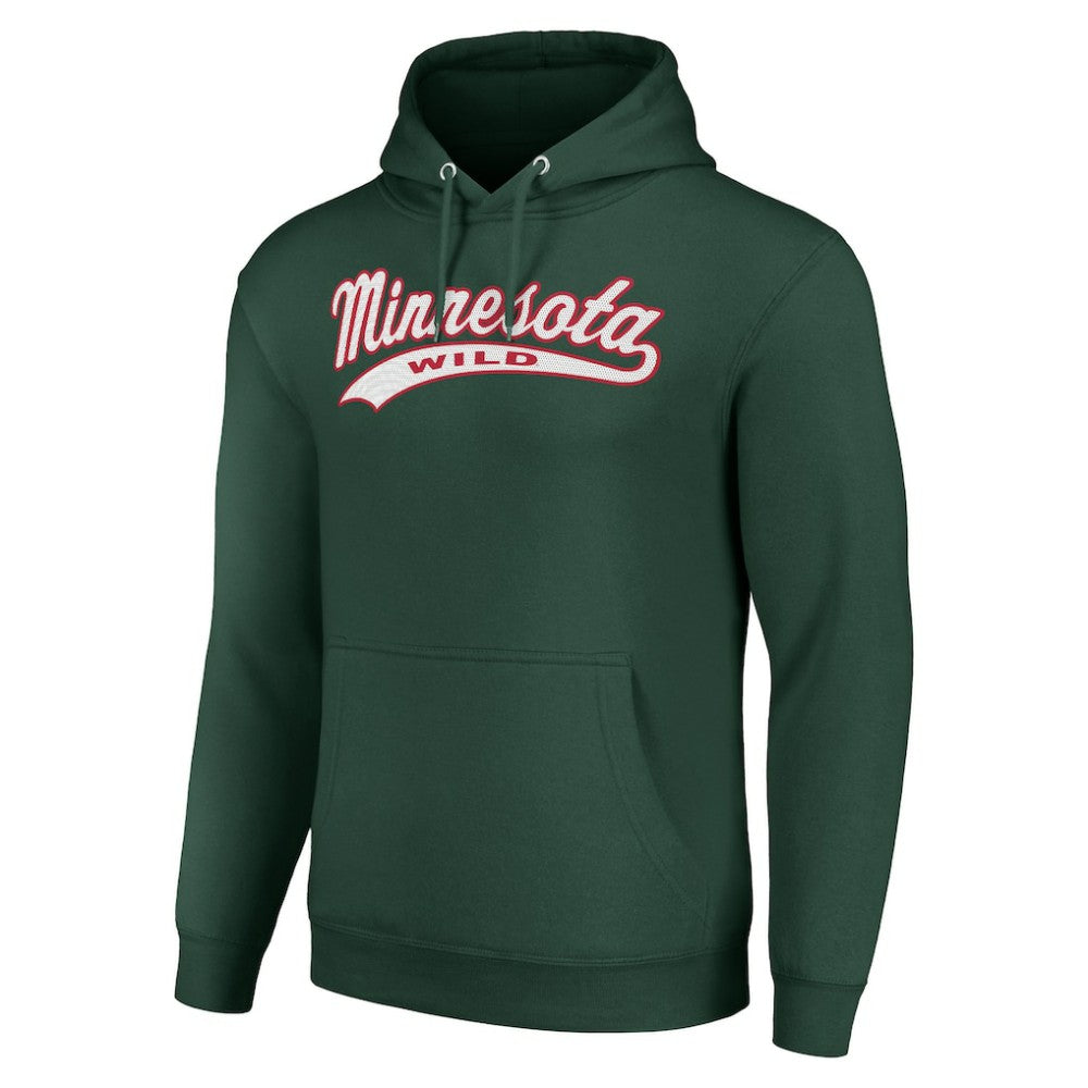Minnesota Wild Starter Tailsweep Fleece Tri-Blend Pullover Hoodie - Green Hoodies