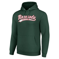 Minnesota Wild Starter Tailsweep Fleece Tri-Blend Pullover Hoodie - Green Hoodies