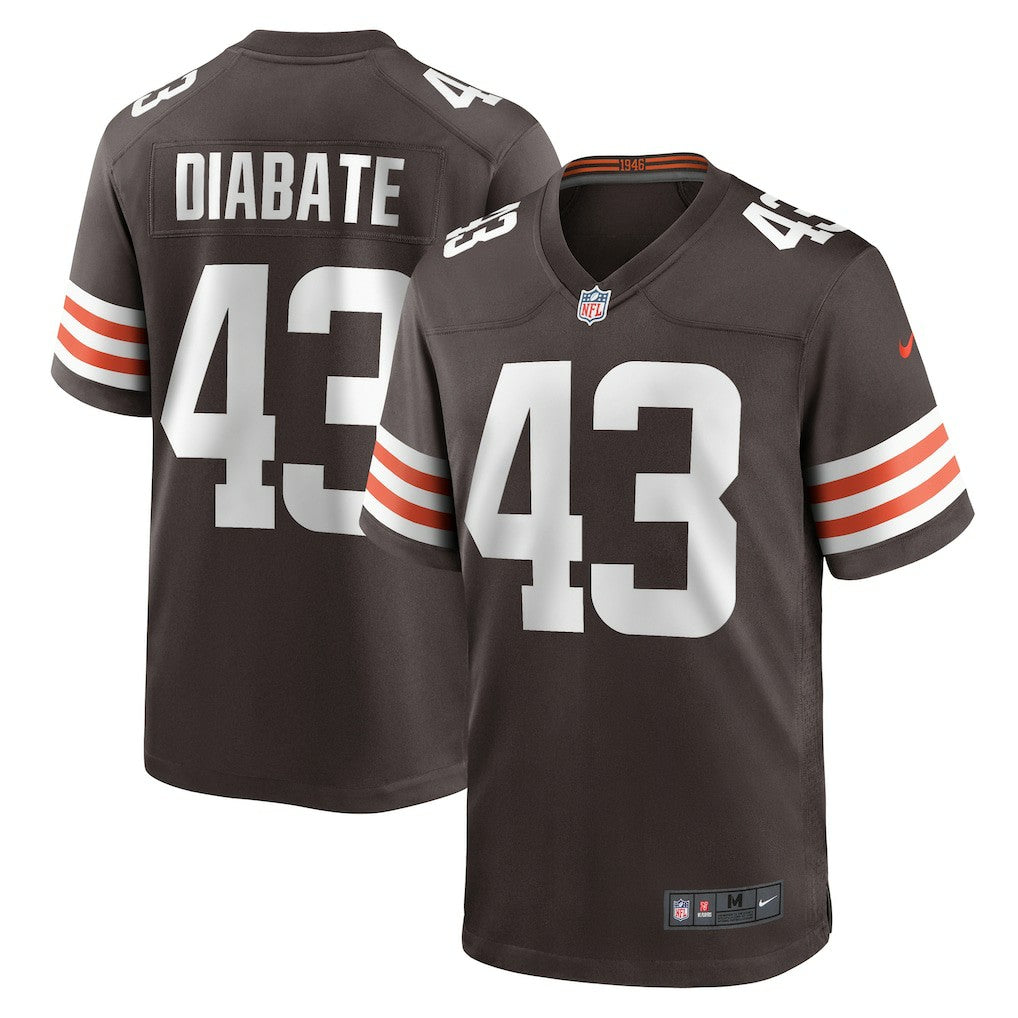 Mohamoud Diabate Cleveland Browns Team Game Jersey - Brown for sale