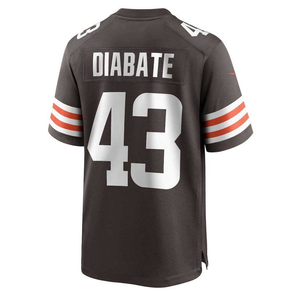 Mohamoud Diabate Cleveland Browns Team Game Jersey - Brown for sale