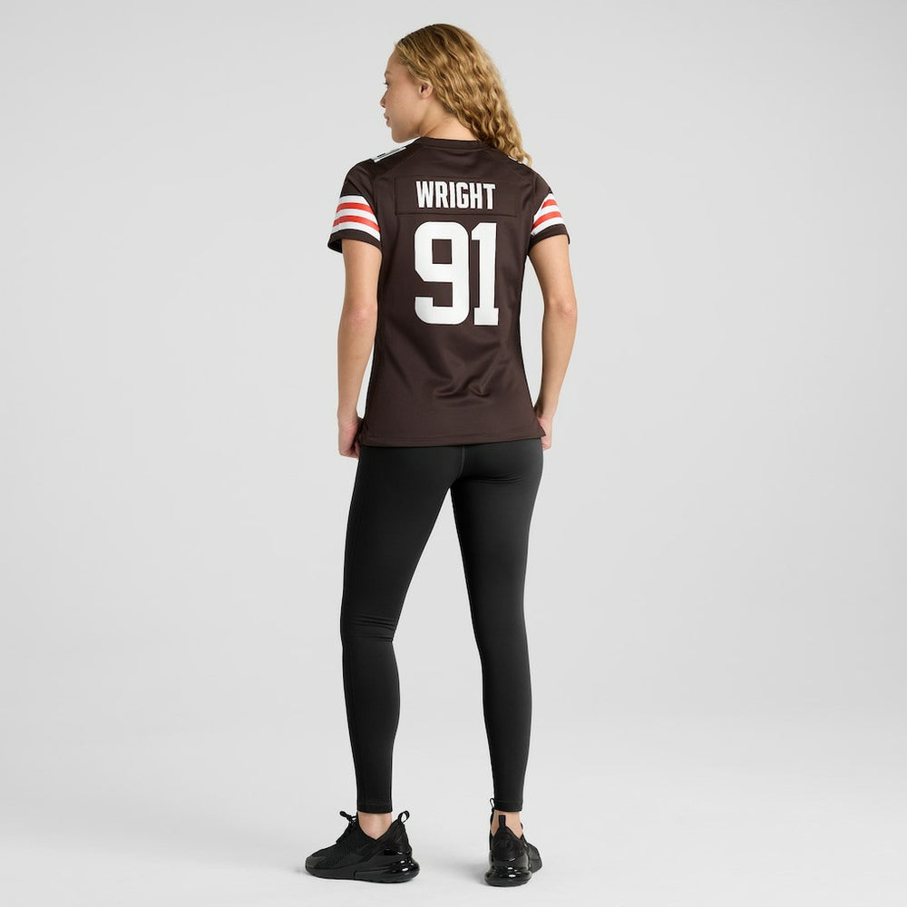 Alex Wright Cleveland Browns Women's Team Game Jersey - Brown cheap