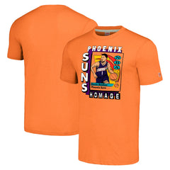 Devin Booker Phoenix Suns Homage Unisex SkyBox Player Tri-Blend T-Shirt - Orange sale