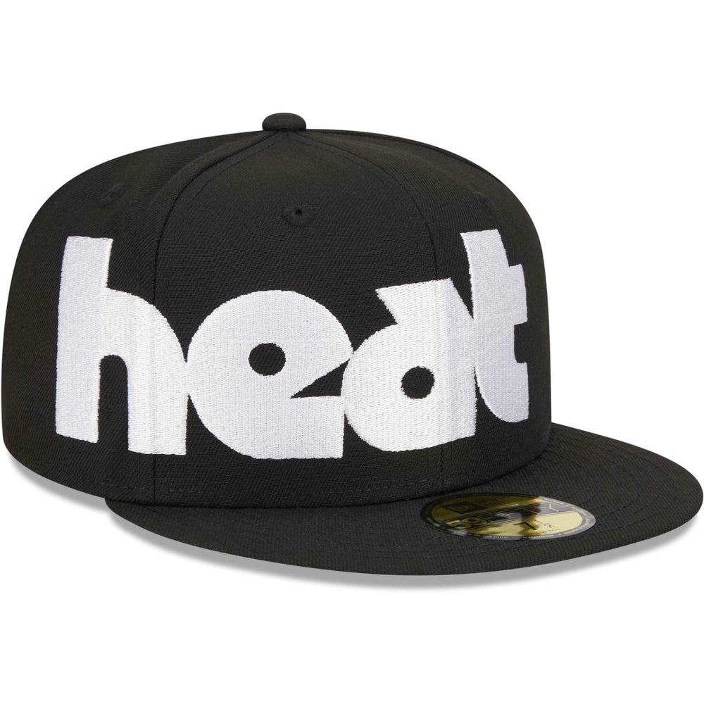 Miami Heat Checkerboard UV 59FIFTY Fitted Hat - Black on sale
