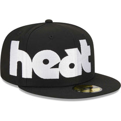 Miami Heat Checkerboard UV 59FIFTY Fitted Hat - Black on sale