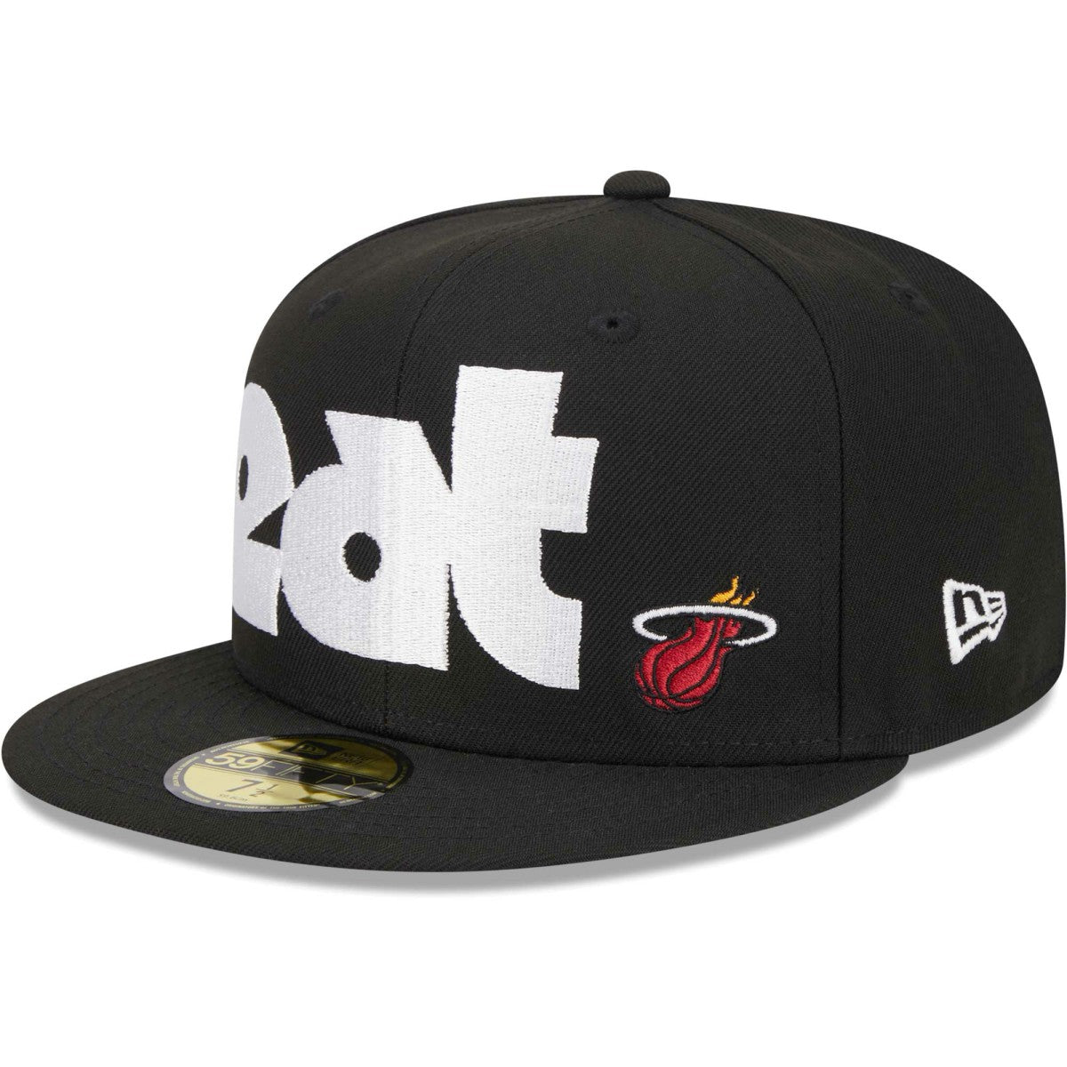 Miami Heat Checkerboard UV 59FIFTY Fitted Hat - Black on sale