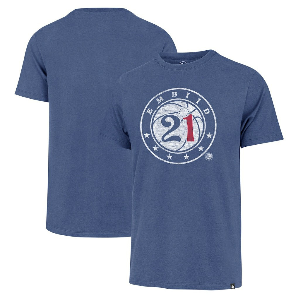 Joel Embiid Philadelphia 76ers '47 Player Logo Vintage T-Shirt - Royal outlet