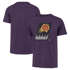 Devin Booker Phoenix Suns '47 Player Logo Vintage T-Shirt - Purple for sale