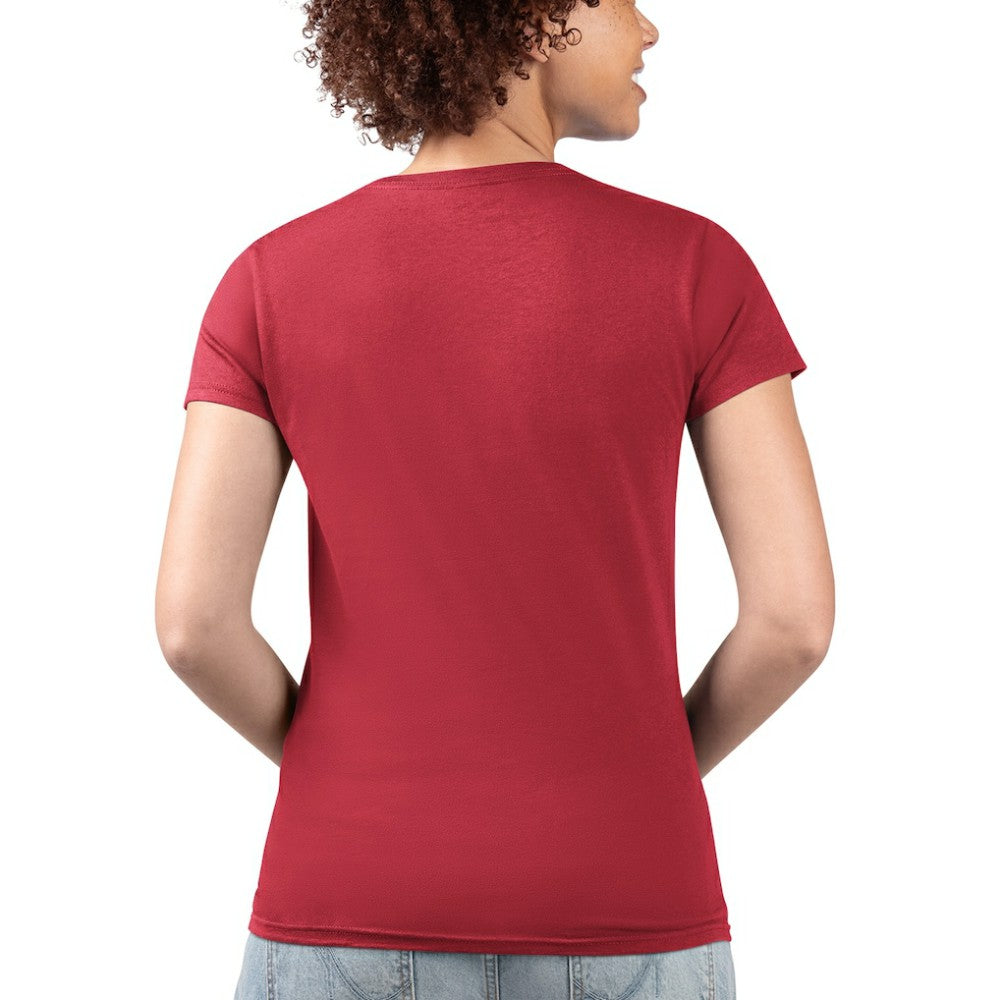 Boston Red Sox G-III 4Her by Carl Banks Women's Super-Slim Fit Lightweight City Graphic V-Neck T-Shirt Red