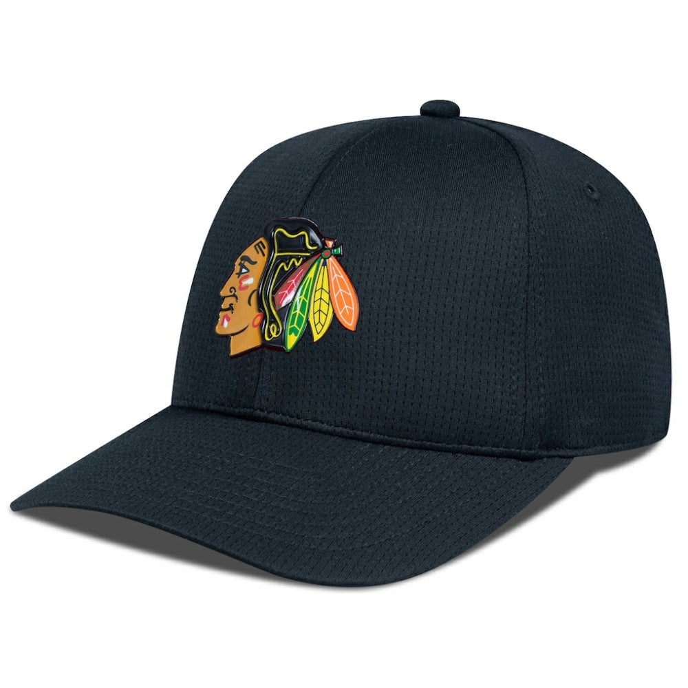 Chicago Blackhawks Levelwear Zephyr Adjustable Hat - Black Hats