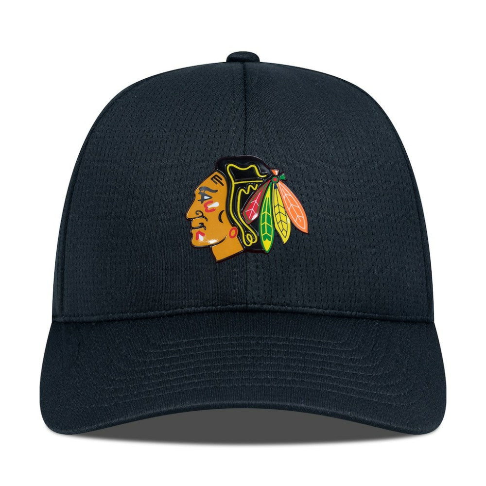 Chicago Blackhawks Levelwear Zephyr Adjustable Hat - Black Hats