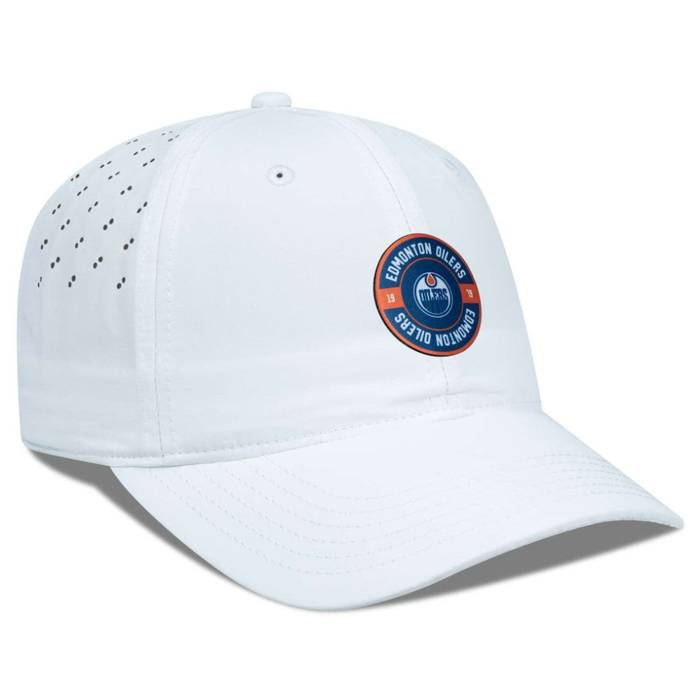 Edmonton Oilers Levelwear Women's Haven Adjustable Hat - White Hats