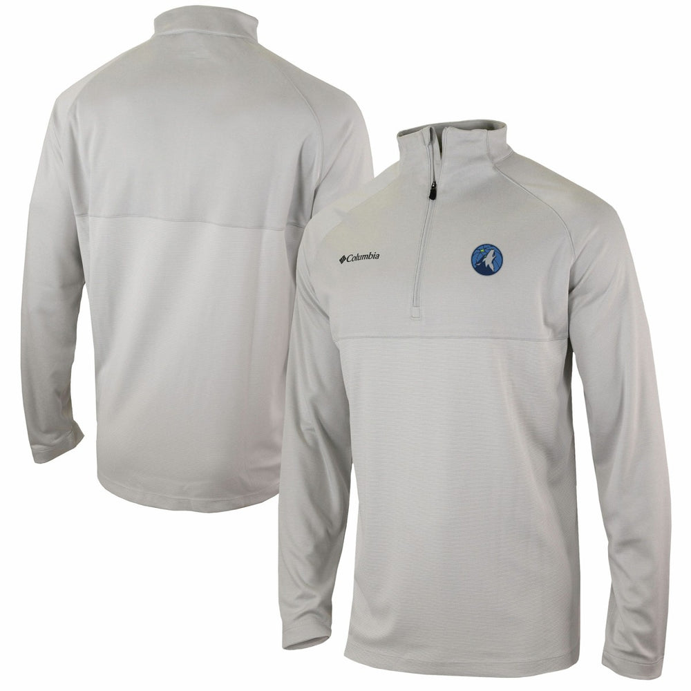 Minnesota Timberwolves Omni-Wick Rockin' It Quarter-Zip Pullover Top - Heather Gray for sale