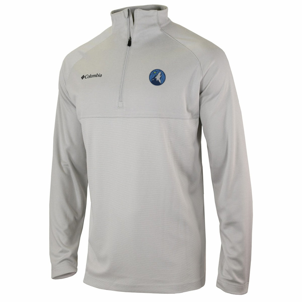 Minnesota Timberwolves Omni-Wick Rockin' It Quarter-Zip Pullover Top - Heather Gray for sale