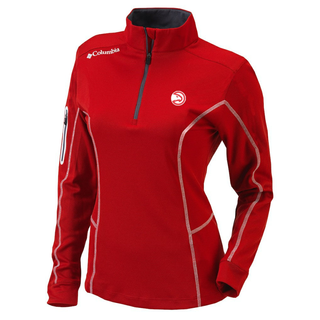Atlanta Hawks Women's Omni-Wick Shotgun Quarter-Zip Pullover Top - Red shop