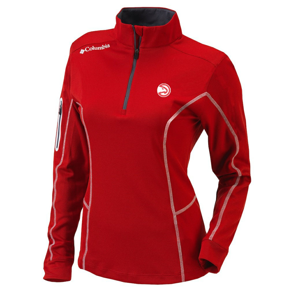 Atlanta Hawks Women's Omni-Wick Shotgun Quarter-Zip Pullover Top - Red shop
