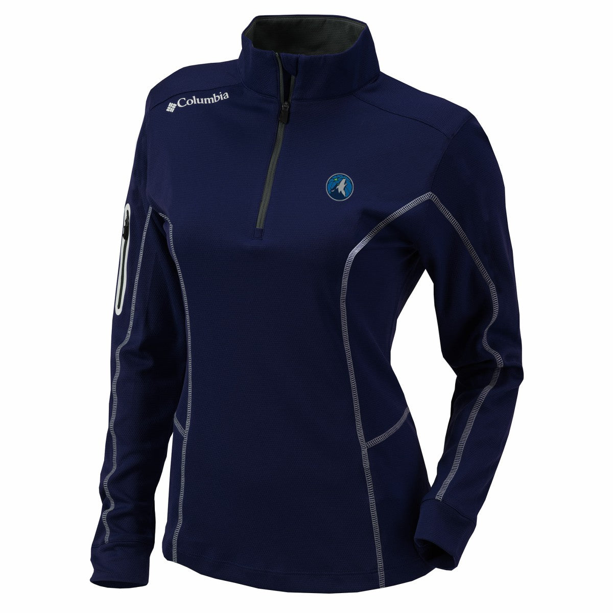 Minnesota Timberwolves Women's Omni-Wick Shotgun Quarter-Zip Pullover Top - Navy on sale