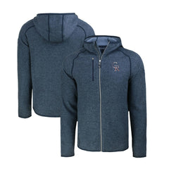 Colorado Rockies Cutter & Buck Stars & Stripes Mainsail Sweater-Knit Full-Zip Hoodie Heather Navy