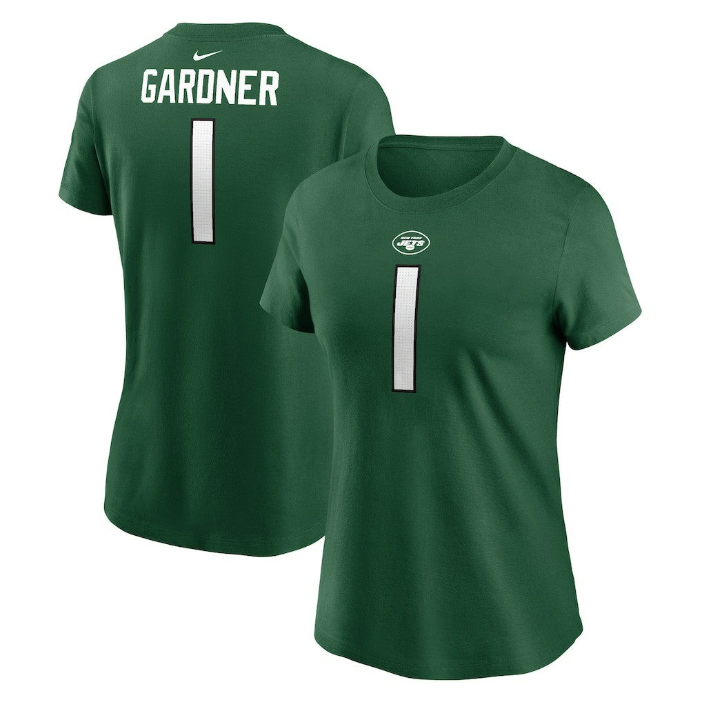 Sauce Gardner New York Jets Women's Player Name & Number T-Shirt - Green sale