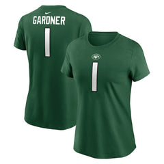 Sauce Gardner New York Jets Women's Player Name & Number T-Shirt - Green sale