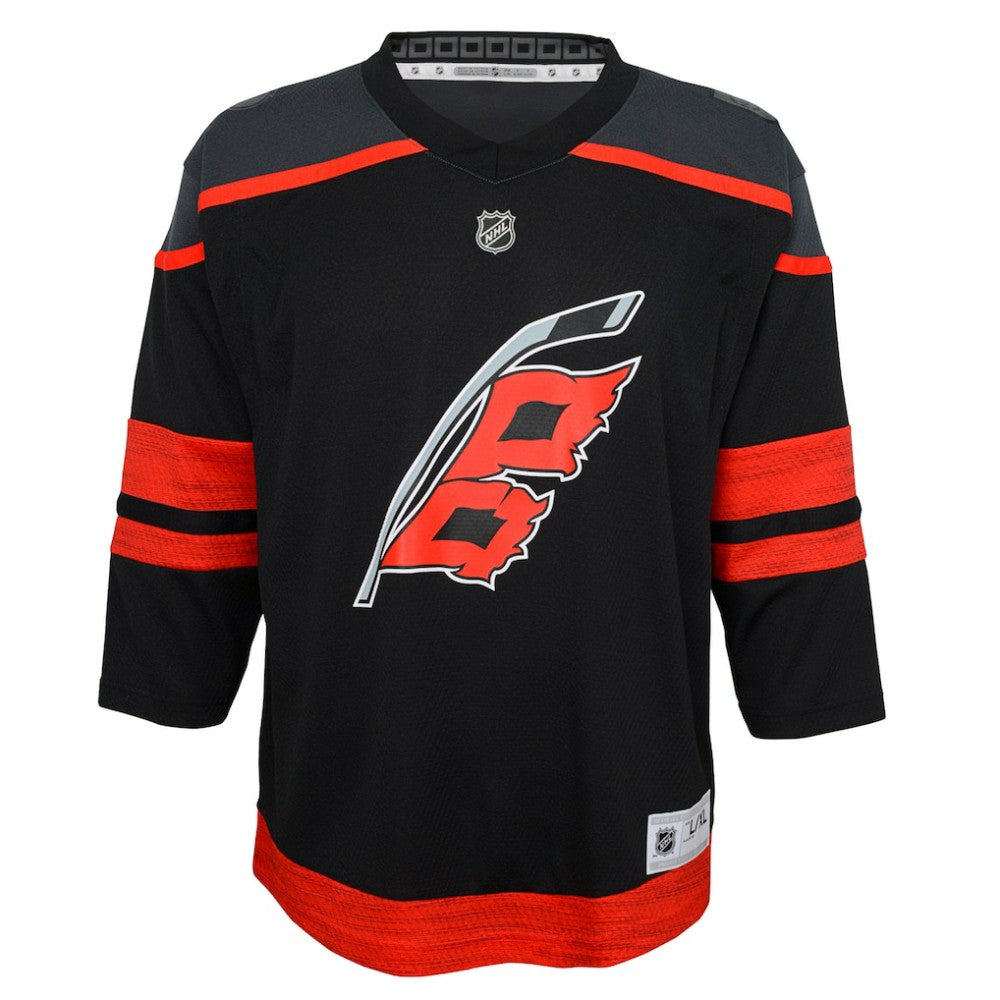 Carolina Hurricanes Youth Home Replica Custom Jersey - Black Jerseys