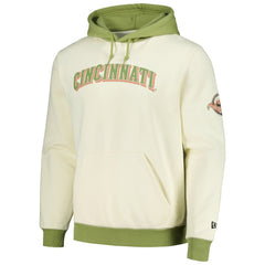 Cincinnati Reds Color Pop Pullover Hoodie Cream/Green