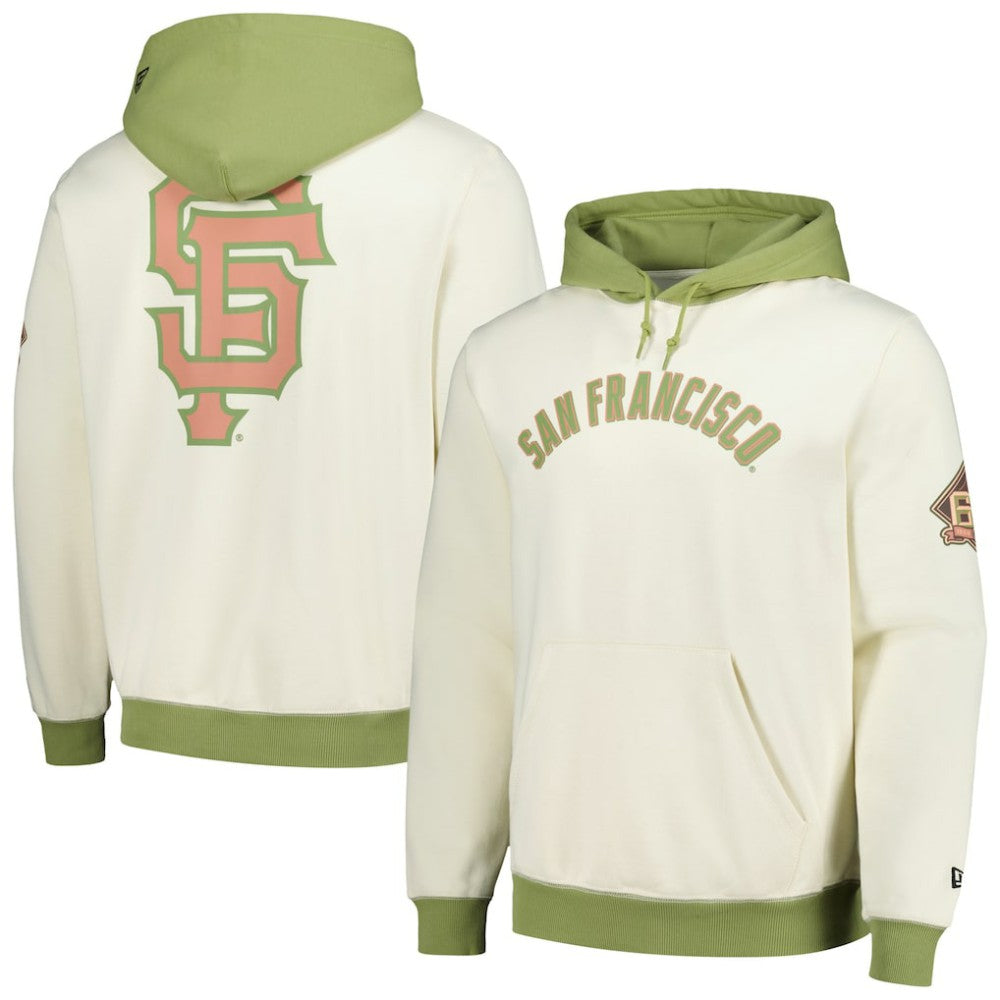 San Francisco Giants Color Pop Pullover Hoodie Cream/Green