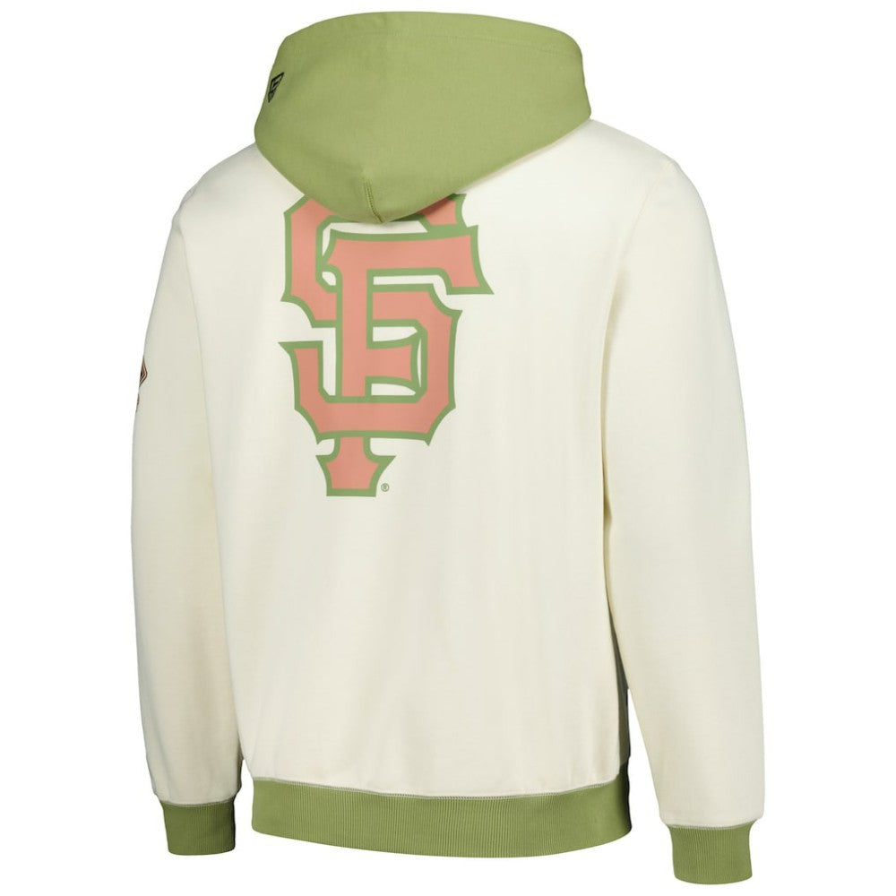 San Francisco Giants Color Pop Pullover Hoodie Cream/Green