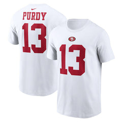 Brock Purdy San Francisco 49ers Player Name & Number T-Shirt - White cheap
