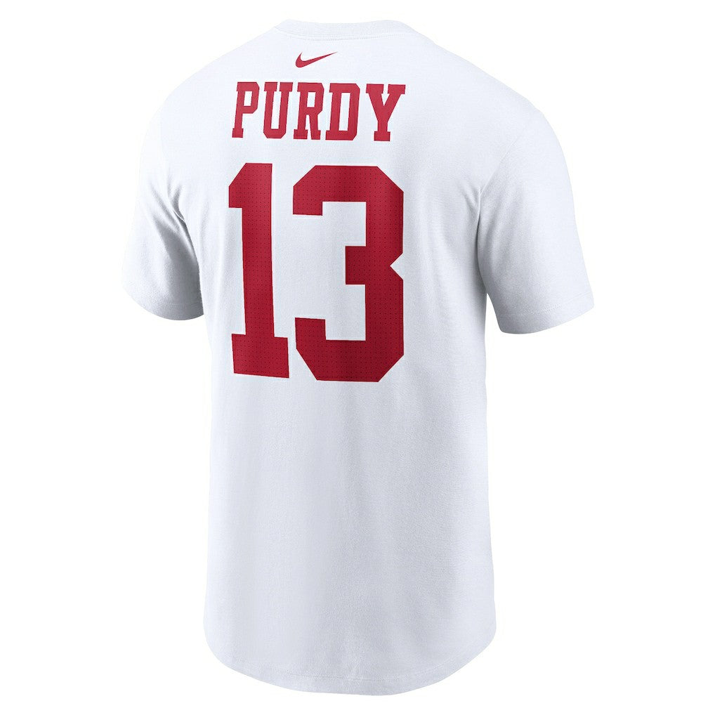 Brock Purdy San Francisco 49ers Player Name & Number T-Shirt - White cheap