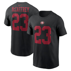 Christian McCaffrey San Francisco 49ers Player Name & Number T-Shirt - Black online