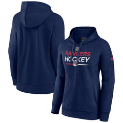 New York Rangers Fanatics Women's Alternate Wordmark Fleece Pullover Hoodie - Navy Hoodies