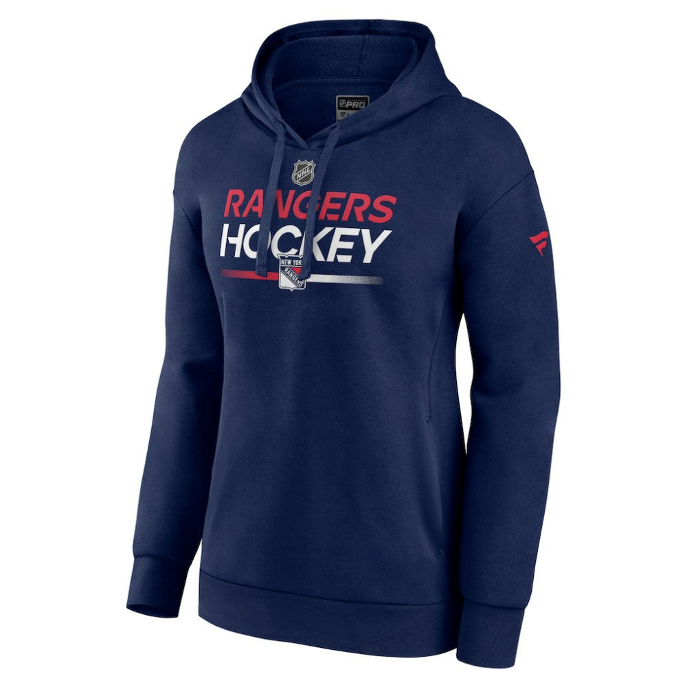 New York Rangers Fanatics Women's Alternate Wordmark Fleece Pullover Hoodie - Navy Hoodies