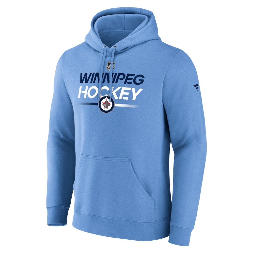 Winnipeg Jets Fanatics Alternate Wordmark Fleece Pullover Hoodie - Light Blue Hoodies