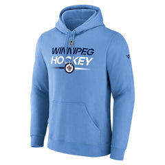 Winnipeg Jets Fanatics Alternate Wordmark Fleece Pullover Hoodie - Light Blue Hoodies