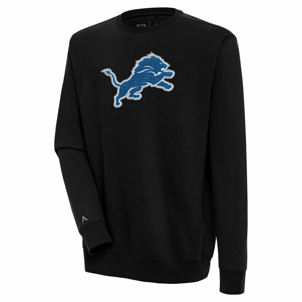 Detroit Lions Antigua Victory Crewneck Pullover Sweatshirt - Black for sale
