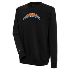 Los Angeles Chargers Antigua Victory Crewneck Pullover Sweatshirt - Black cheap