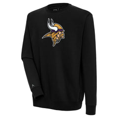 Minnesota Vikings Antigua Victory Crewneck Pullover Sweatshirt - Black sale