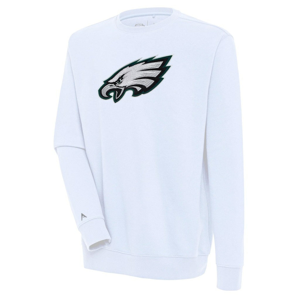 Philadelphia Eagles Antigua Victory Crewneck Pullover Sweatshirt - White online