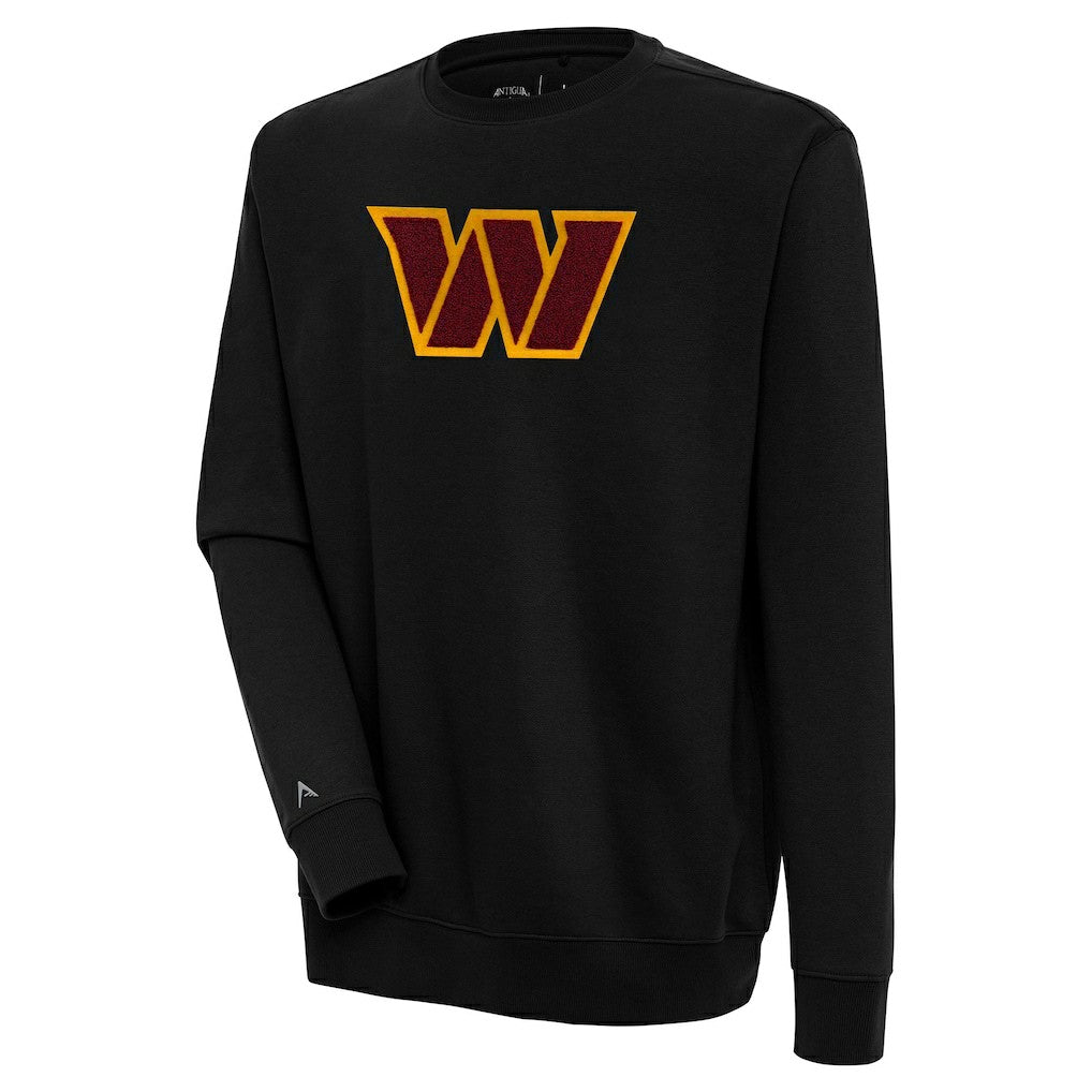 Washington Commanders Antigua Victory Crewneck Pullover Sweatshirt - Black discount