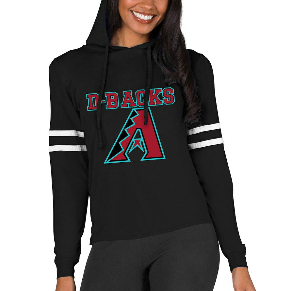 Arizona Diamondbacks Concepts Sport Women's Marathon Lightweight Lounge Pullover Hoodie Black