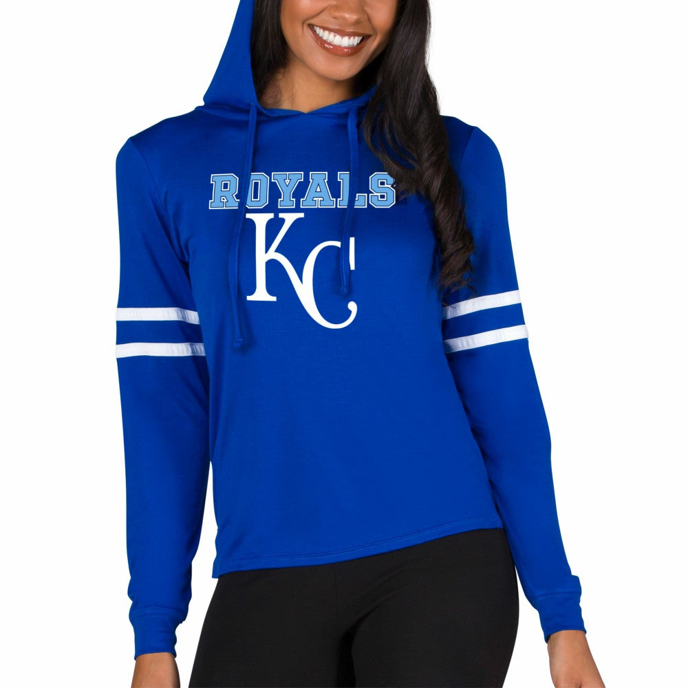 Kansas City Royals Concepts Sport Women's Marathon Lightweight Lounge Pullover Hoodie Royal