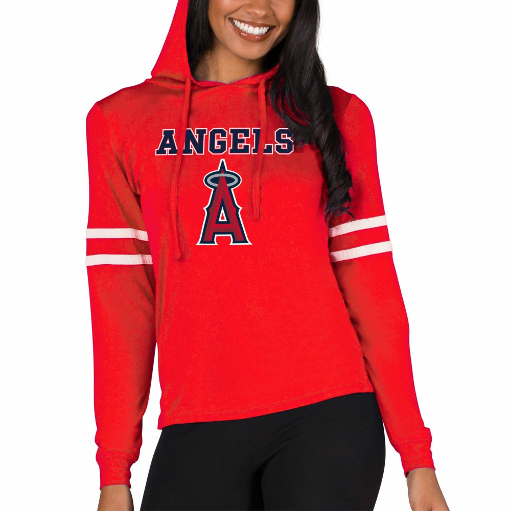 Los Angeles Angels Concepts Sport Women's Marathon Lightweight Lounge Pullover Hoodie Red