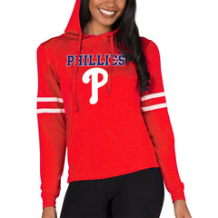 Philadelphia Phillies Concepts Sport Women's Marathon Lightweight Lounge Pullover Hoodie Red