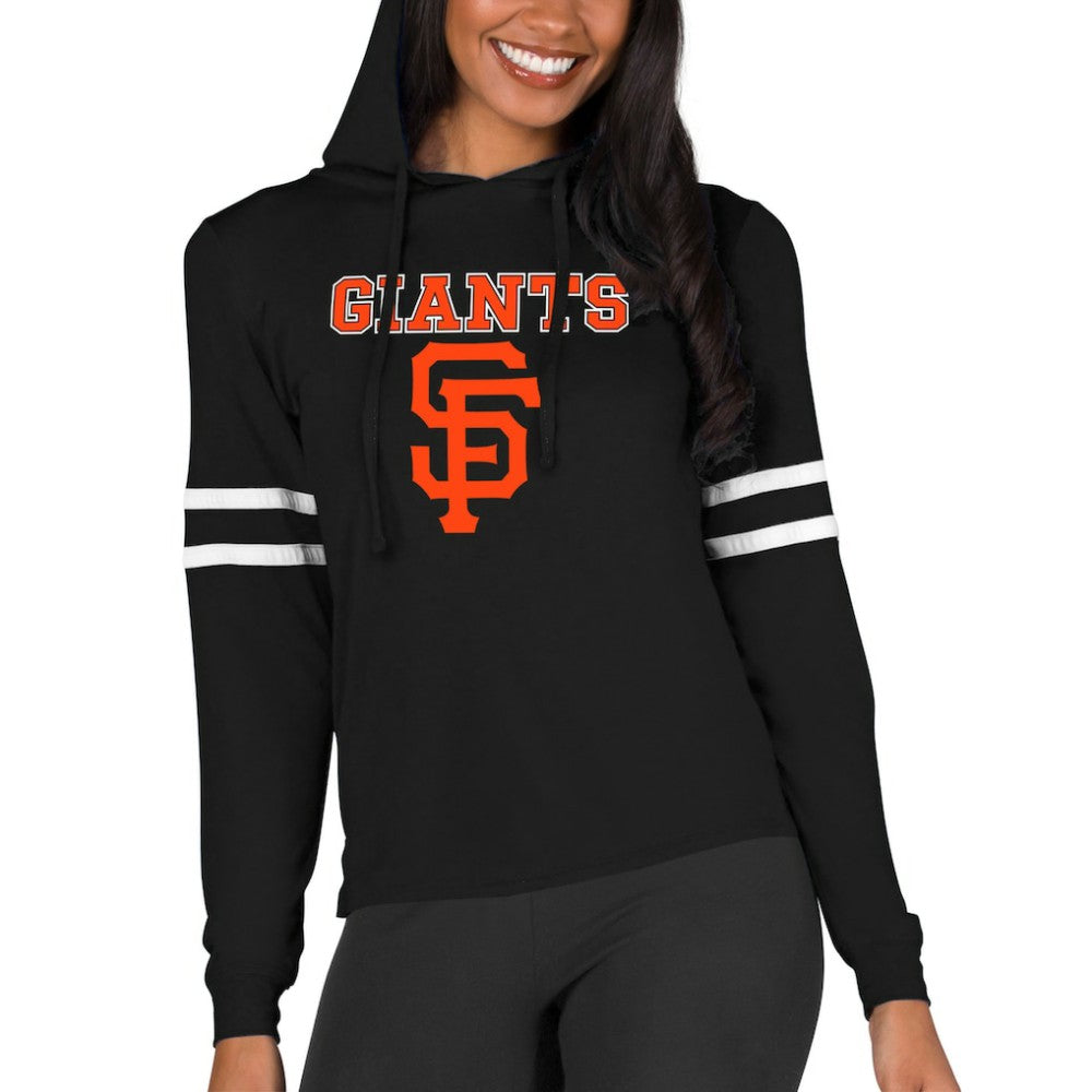 San Francisco Giants Concepts Sport Women's Marathon Lightweight Lounge Pullover Hoodie Black