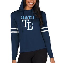 Tampa Bay Rays Concepts Sport Women's Marathon Lightweight Lounge Pullover Hoodie Navy