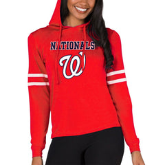 Washington Nationals Concepts Sport Women's Marathon Lightweight Lounge Pullover Hoodie Red