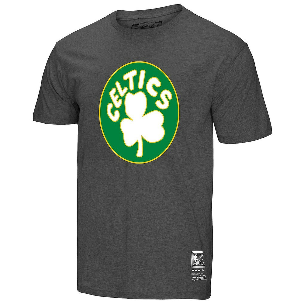 Boston Celtics Unisex Hardwood Classics MVP Throwback Logo T-Shirt - Heather Gray discount